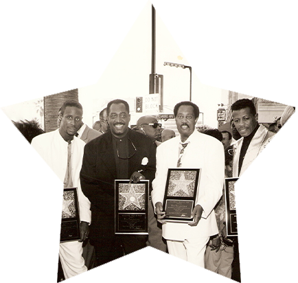 The Temptations are honored with a star on Hollywood Boulevard